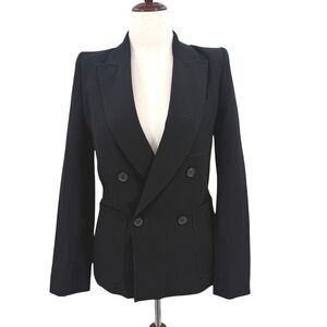 ISABEL MARANT Black Double Breasted Wool Blazer Jacket Women Size 38